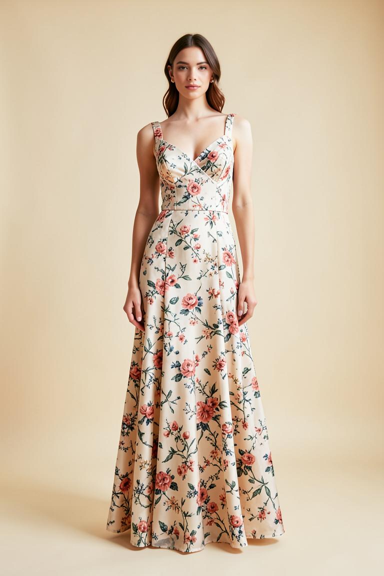 Vestido de Noche Floral